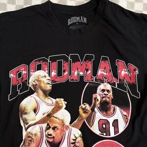 Black Dennis Rodman Graphic T-Shirt